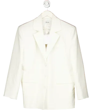 aexae White Wool Oversized Blazer UK M
