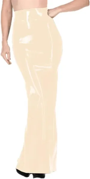 fetish queen Plus Size Maxi Skirts High Waist PVC Leather Tight Solid Skirts Office Lady Pencil Skirt