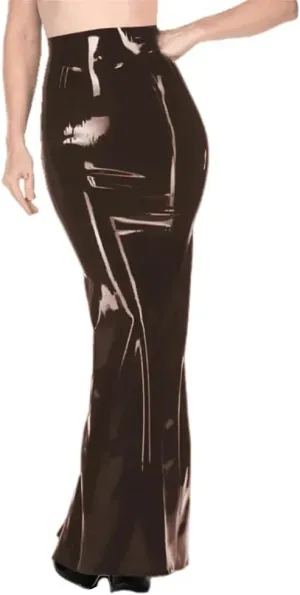 fetish queen Plus Size Maxi Skirts High Waist PVC Leather Tight Solid Skirts Office Lady Pencil Skirt