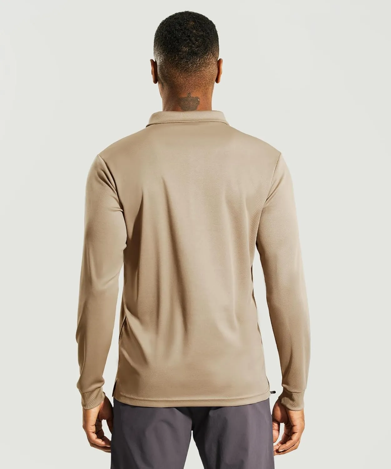 Haimont Men's Polo Shirts Golf Long Sleeve Lightweight Polyester Collared Tshirt Moisture Wicking Regular Fit