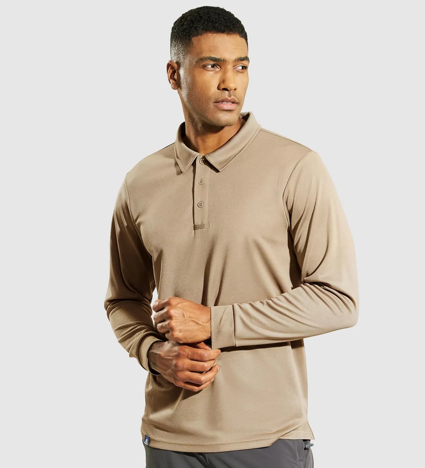 Haimont Men's Polo Shirts Golf Long Sleeve Lightweight Polyester Collared Tshirt Moisture Wicking Regular Fit