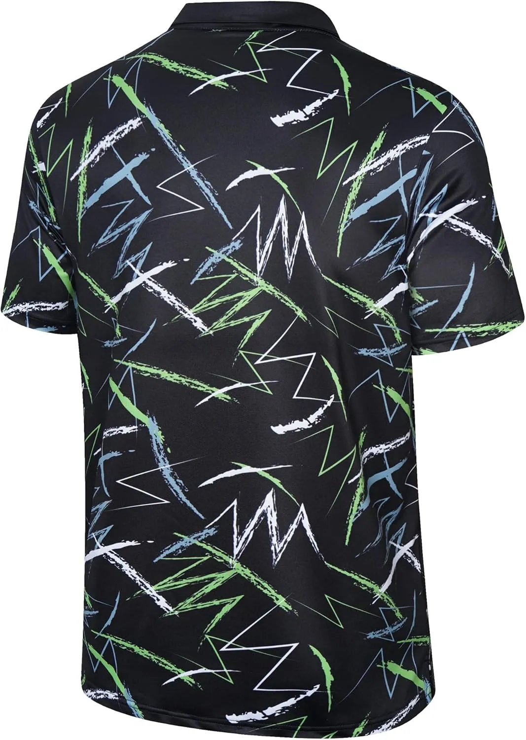 Men's Golf Polo Shirts Performance - Recycled Polyester Moisture-Wicking Dry Fit Short Sleeve Golfing Apparel
