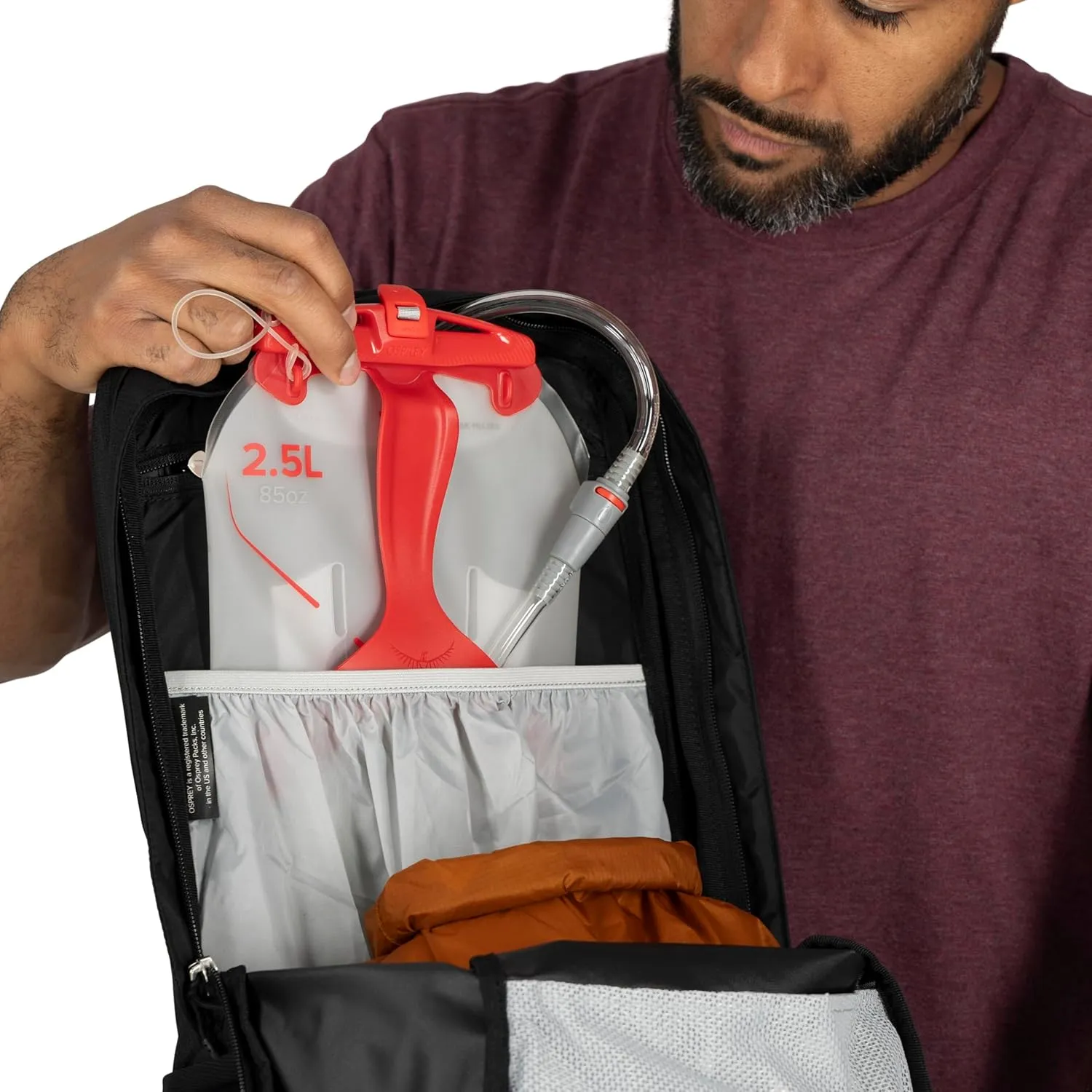 Osprey Talon 22L Men's Lightweight Hiking Backpack with Hipbelt, White/Black