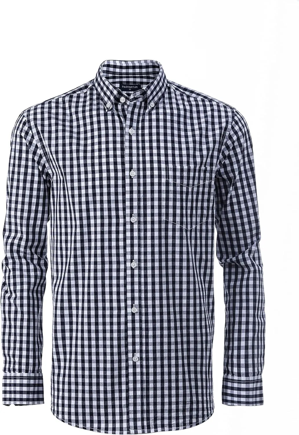 PASHARTUK Cotton Regular Fit Mens Long Sleeve Shirts Button Down Shirts for Men
