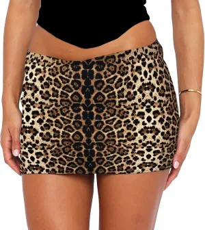 Women's Black Mini Skirt Mid-Waist Elastic Bodycon Short Y2k Mini Skirts
